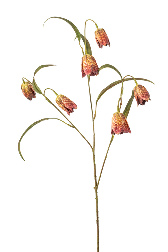 Giglio a scacchi artificiale - 1 stelo - verde/rosa