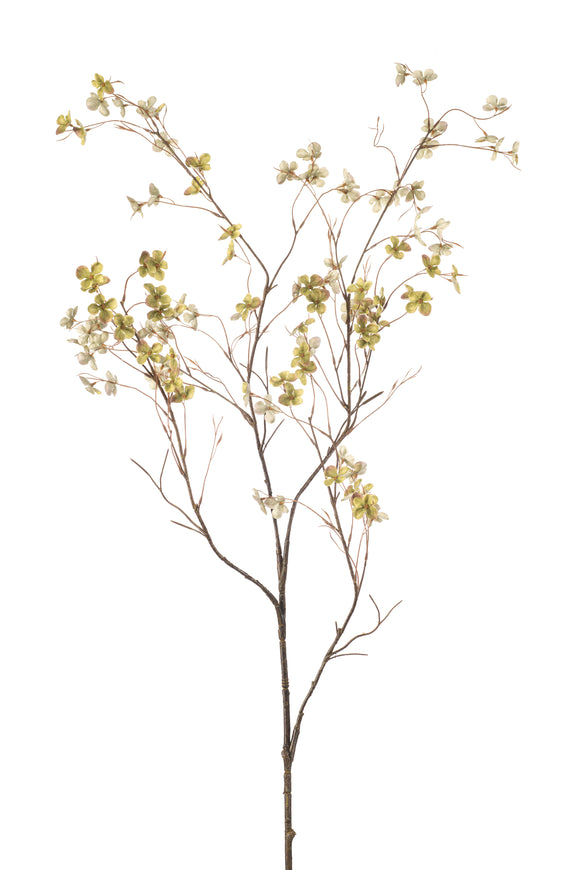 Fiore di ortensia artificiale 117 cm - 1 ramo - Verde