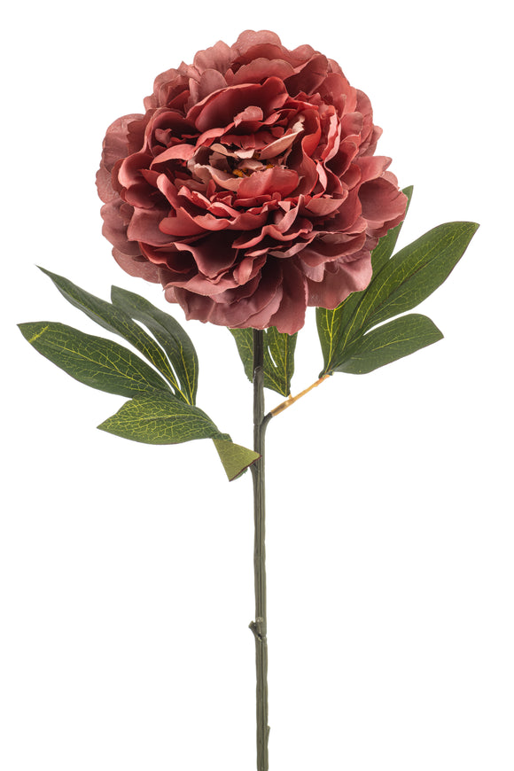Peonia artificiale - 1 stelo - rosa vintage